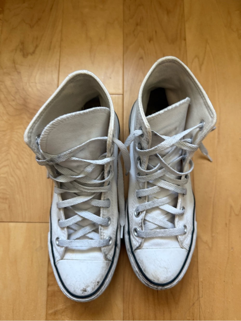 Converse High Top Sneakers - Off-White/Cream SOLD SEPARATELY - Picture 2 of 6